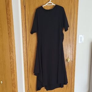 Bailey 44 Black Asymmetrical Hem Midi Dress